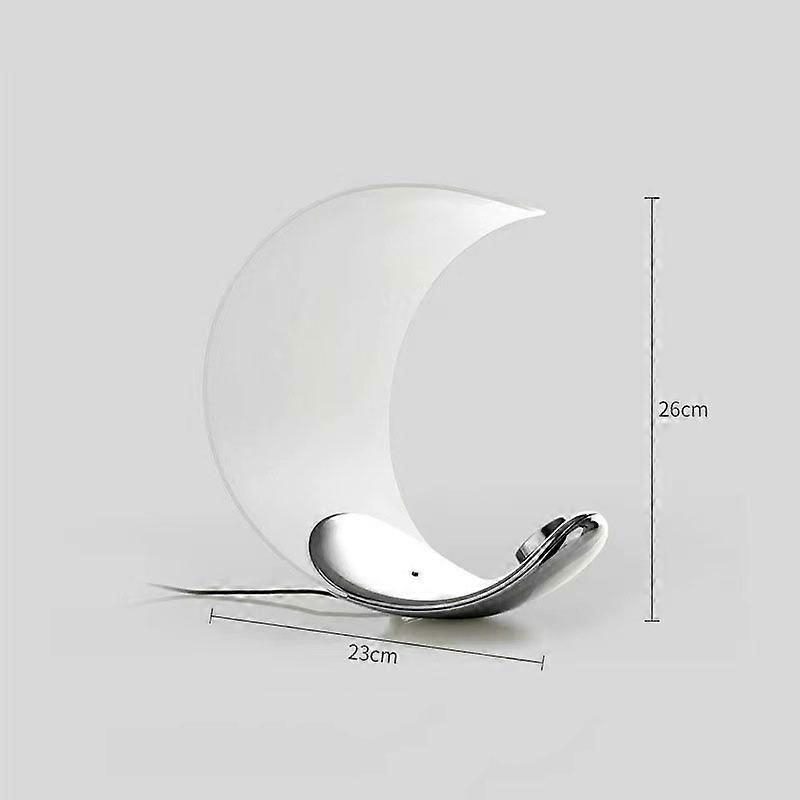 Moon Table Lamp, Simple Modern Night Light, Metal Dimmable Table Lamp Bedside Lamp, Study Home Inter