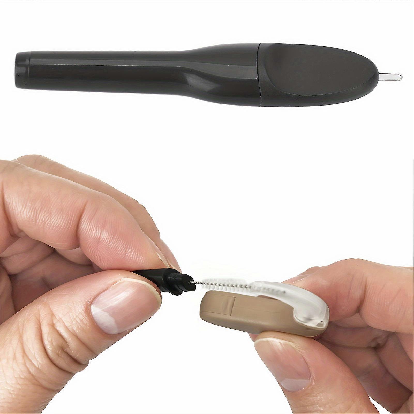 Novos modelos 10-Pack Aparelhos Auditivos Portáteis Escovas de Limpeza com Ferramenta de Substituição de Bateria Magnética & Agulha de Ajuste de Volume - Compatível com Oticon & 