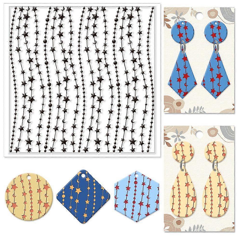 Silicone Clay Texture Mat Clay Modeling Pattern Pad Star 140x140x3mm