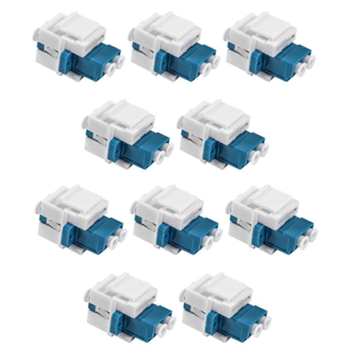 LC Fiber Optic Adapter LC to LC Duplex Multimode 10GB F/F Coupler for Wall Plates, Patch Panels American