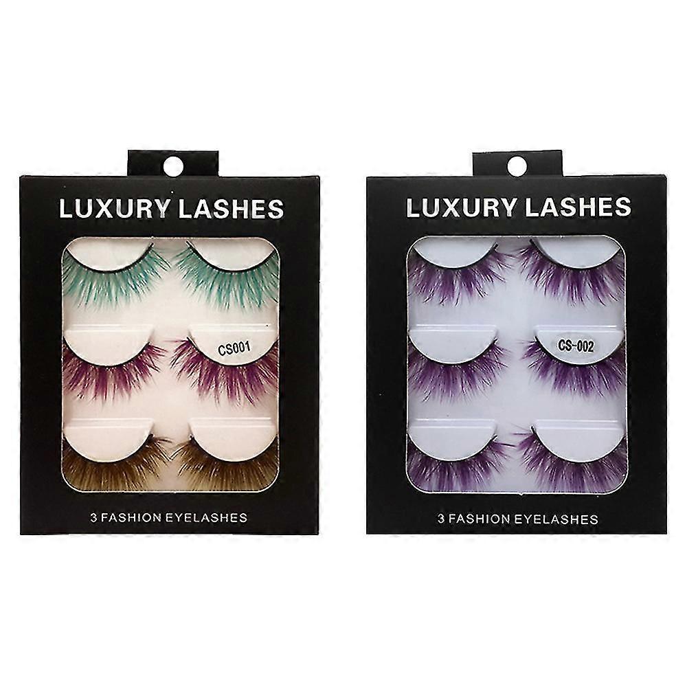 6 Pair Fluffy Lashes 3d Mink Lashes Long Thi False Eyelashes Lashes Makeup Mink Eyelashesa