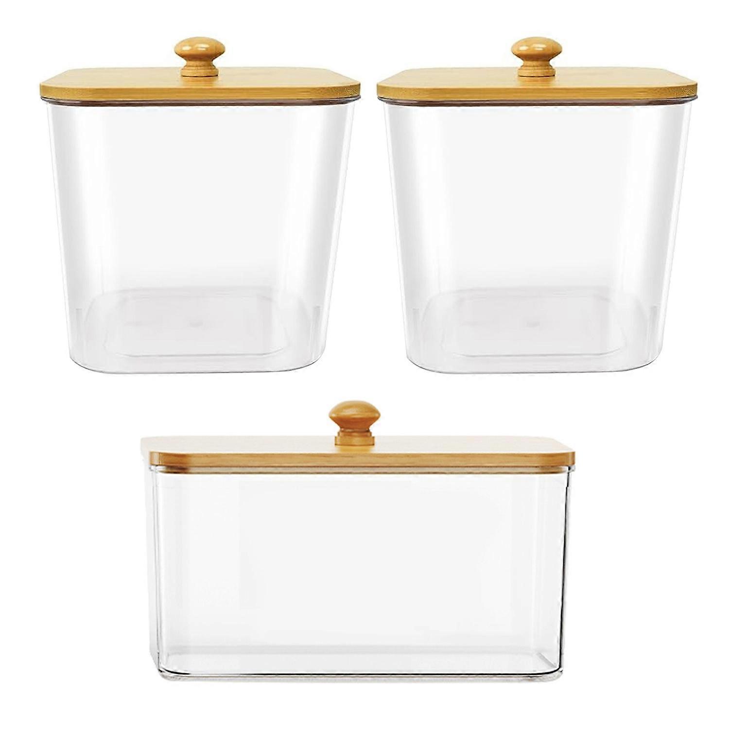 3Pcs Laundry Pods Container Clear Large Capacity Transparent Design Laundry Room Organization