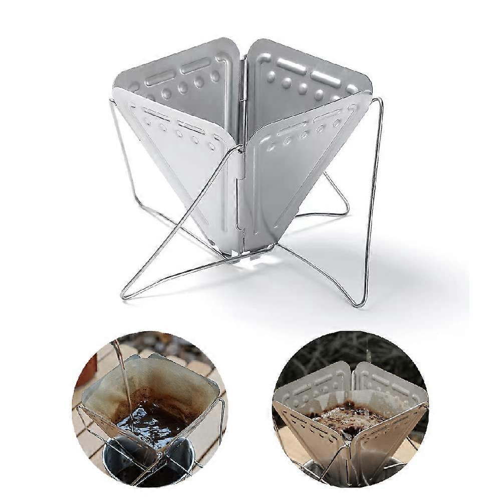Collapsible Drip Coffee Cone -, Space-Saving, Reusable Holder for Camping Accessories and Storage