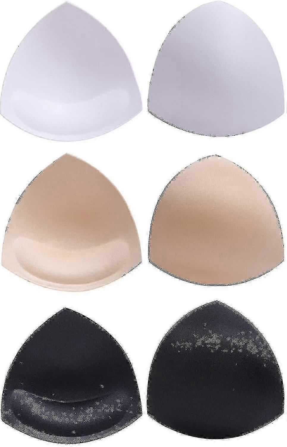 3 Pairs Bra Pads Bikini Pad Bra Inserts Push-up Pad, Triangle Shape
