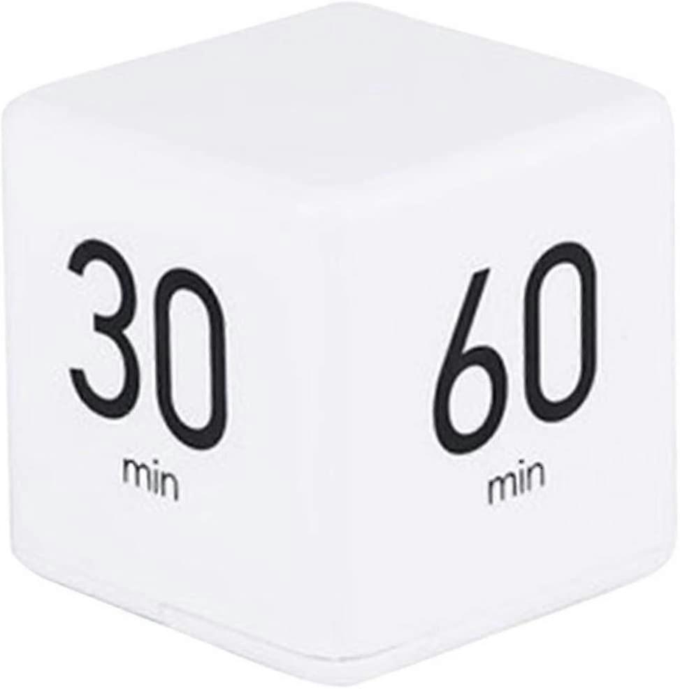 Timer, Cube - Shaped, with 30 - minute and 60 - minute Markings, Ideal for Time Management
