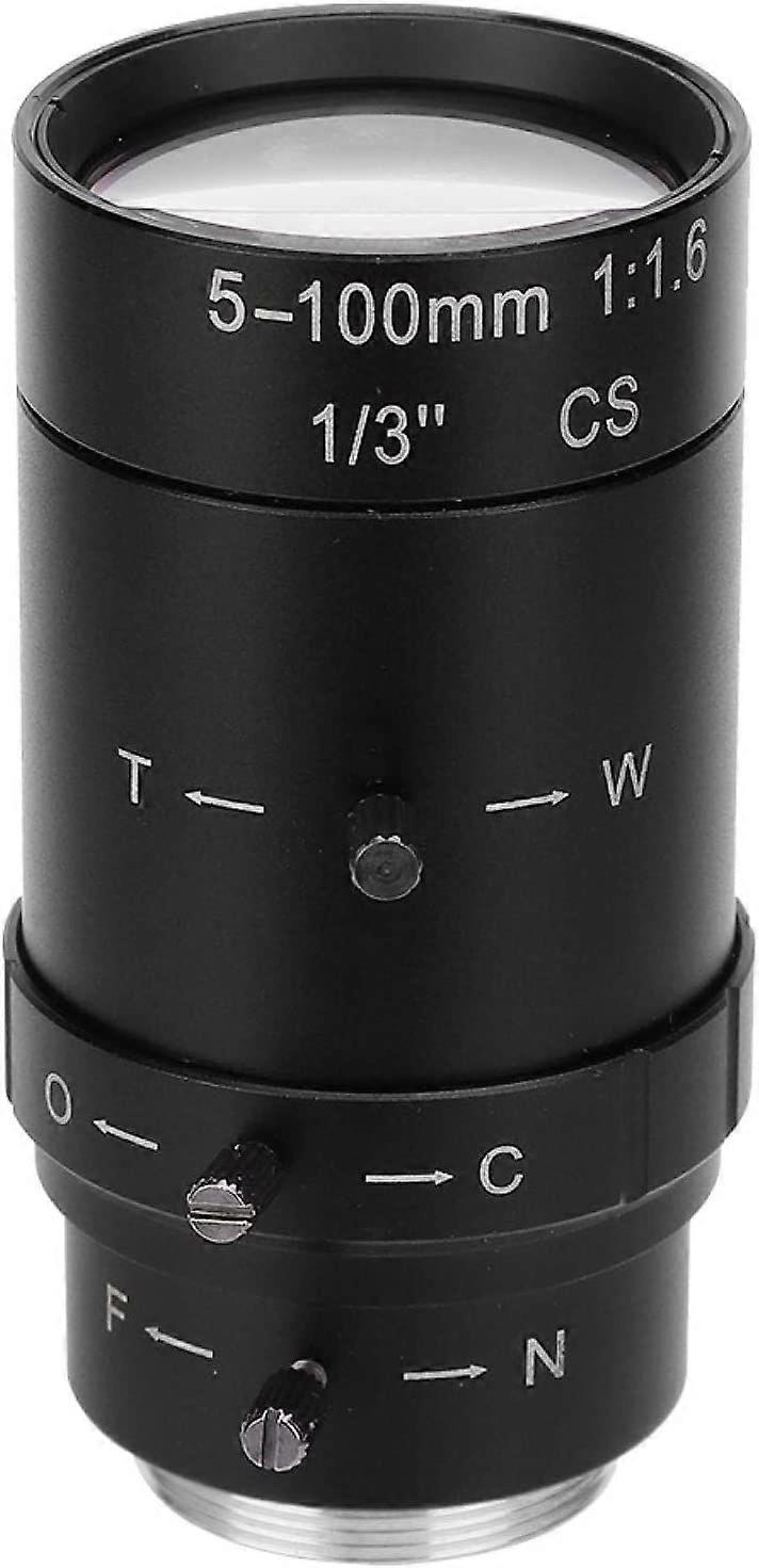 Camera Lens,1.3MP Zoom CCTV Lens,CS Mount Manual Aperture 5100mm Aluminum Alloy,with Low Distortion, High Compatibility for Security Camera