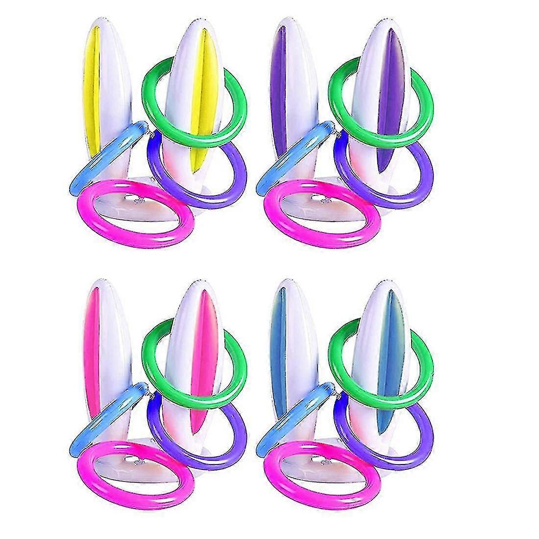 Easter Inflatable Bunny Ring Toss Game 4 Pack,inflatable Toys Gift