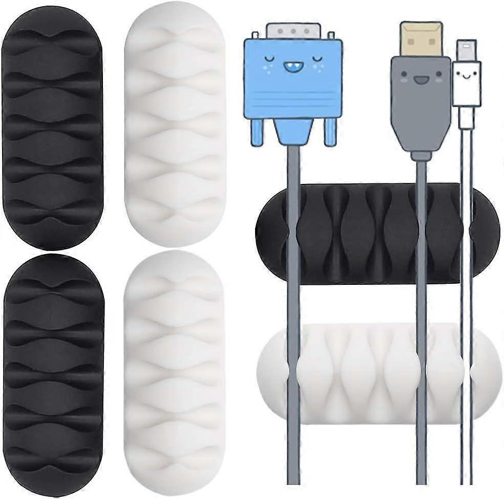 Desktop Manager, Self Adhesive Multi Purpose Cable Clips for Power Cords, USB, Charging and Audio Wires, Efficient Management of Cables, Strong