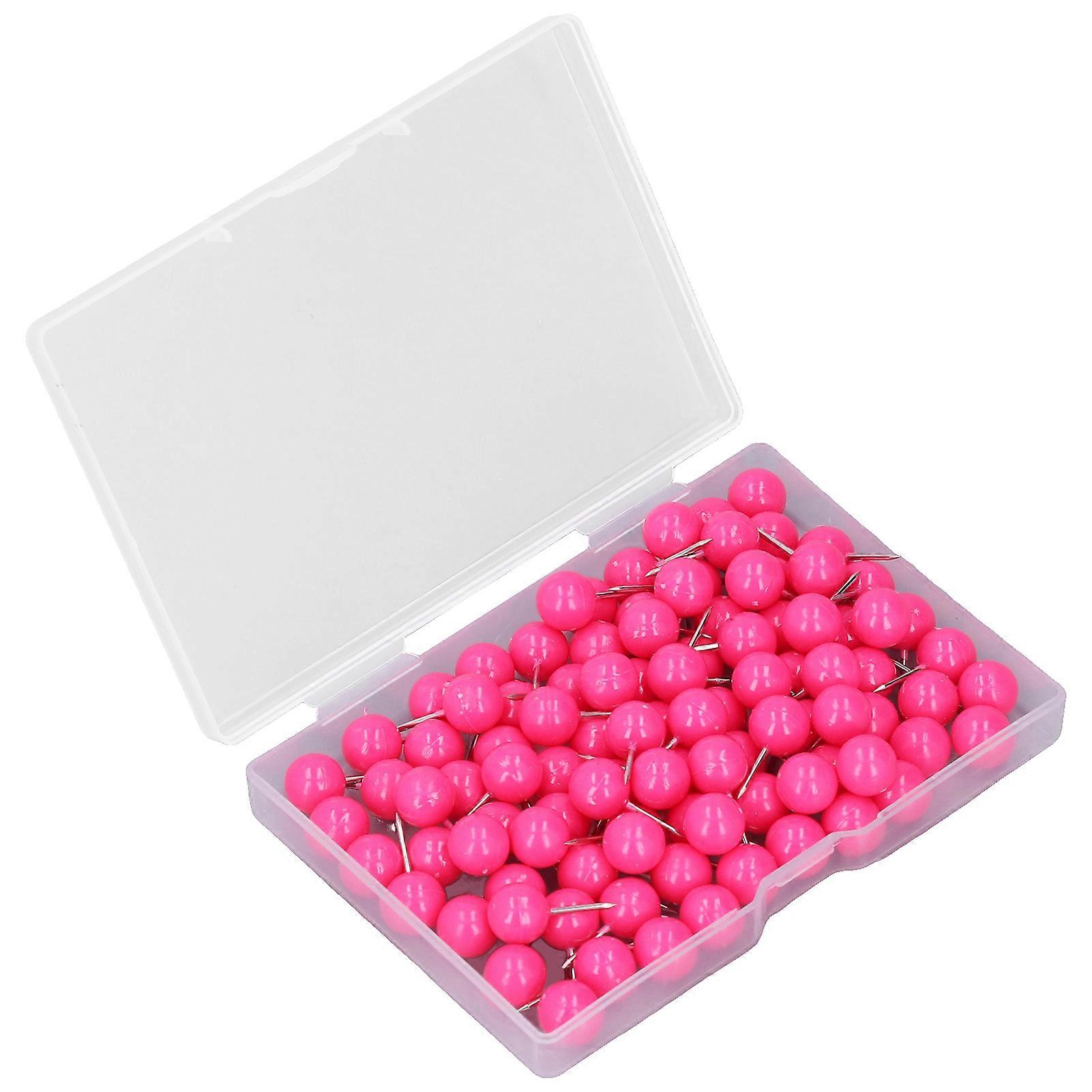Push Pins Map Tacks - Steel and Plastic Decorative Marking Pins for Cork Boards and Bulletin Boards, 1-Inch Size