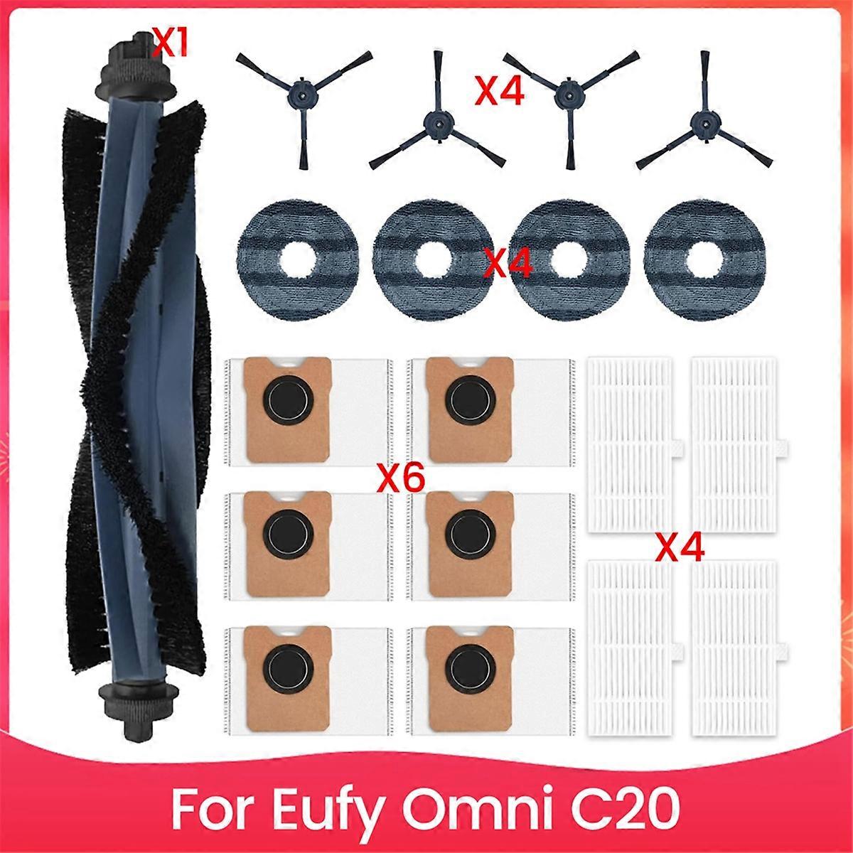 Omni C20 -pölynimurille pääsivu Hepa-suodattimet, moppityynyt, pölypussit, varaosat