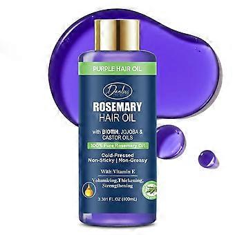 Olio di rosmarino puro al 100% per la crescita dei capelli | Infuso con biotina, olio di jojoba e olio di ricino | Trattamento Rinforzante per Capelli | Nutriente, volumizzante e denso