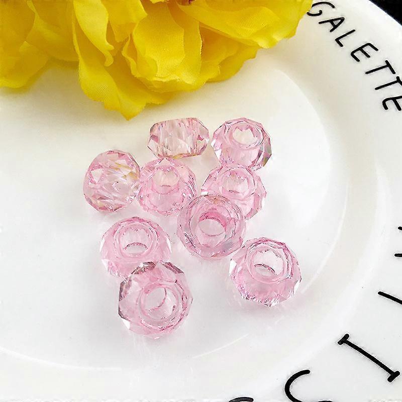 Creative Large Hole Beads 7x13mm Multi-color Section Transparent 10pcs DIY Beading Accessory Material Crystal Beads