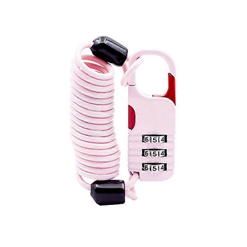 Bicycle Anti Theft Motorcycle Three Digit Password Combination Safety Cable Wire Rope Helmet Lock Safety Rope Lock