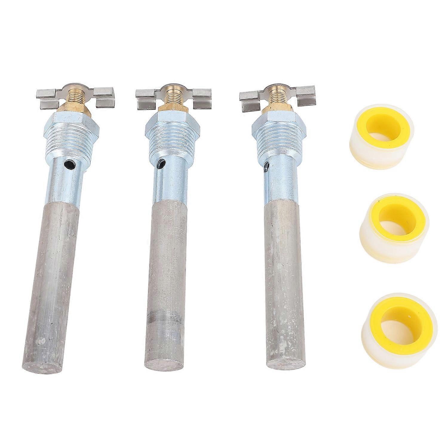 3 Sets RV Water Heater Anode Rod 4.5 X 1/2in NPT Quick Drain Design Water Heater Tank Anode Rod for