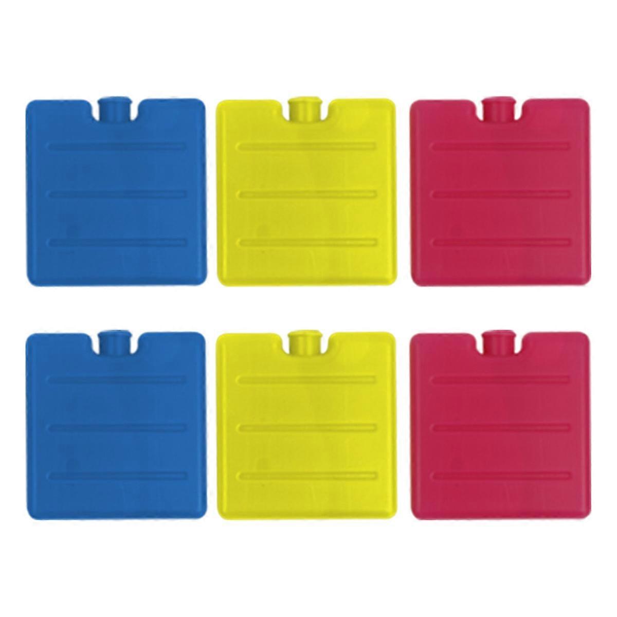 Easy to Use Ice Packs for Lunch Containers, Non-Toxic Reusable Freezer Packs Slim Design, Set of 6, TSA Compliant, Rapid Freeze, Convenient Freezing