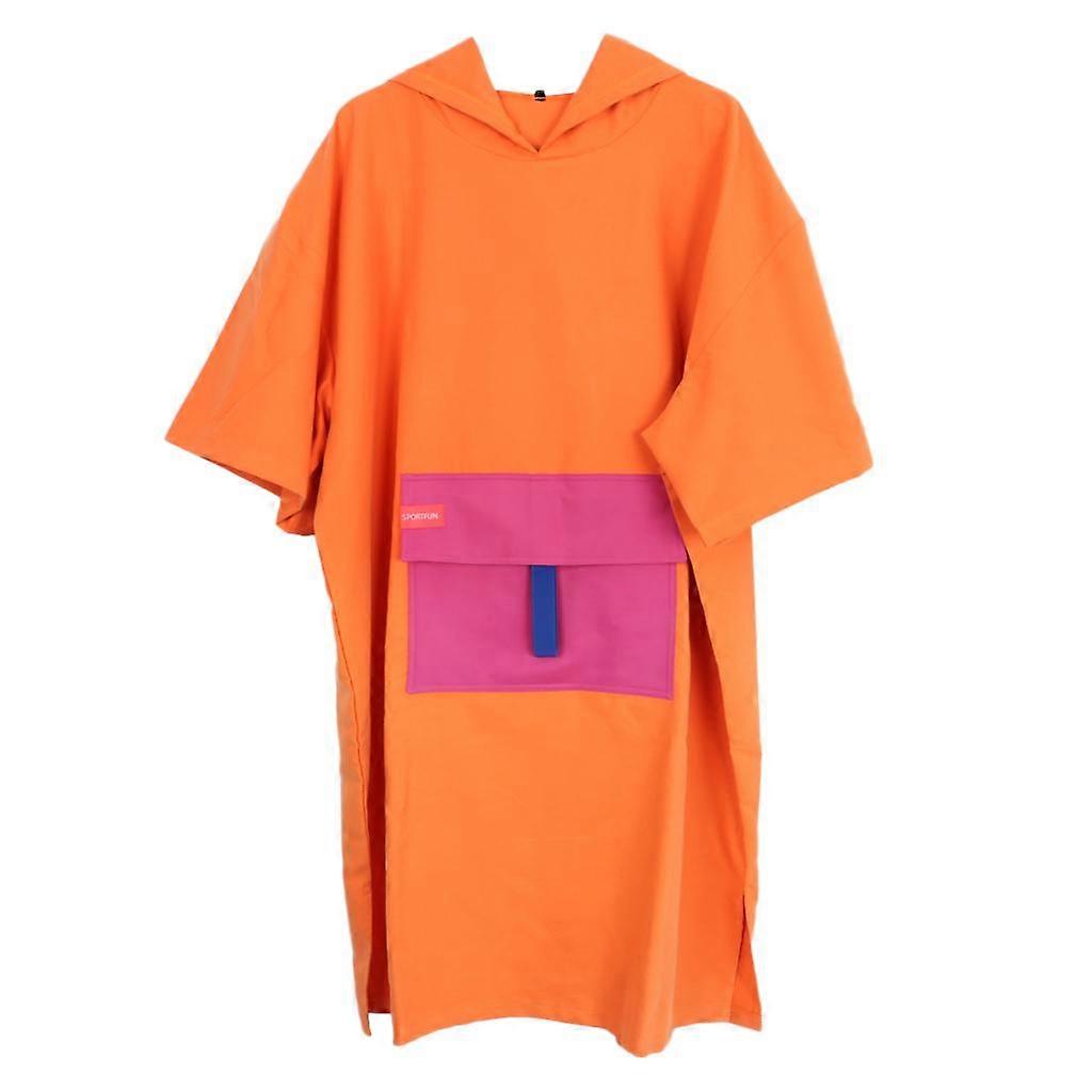 Foldable Surf Wetsuit Changing Robe Beach Hooded Poncho Microfiber Quickly