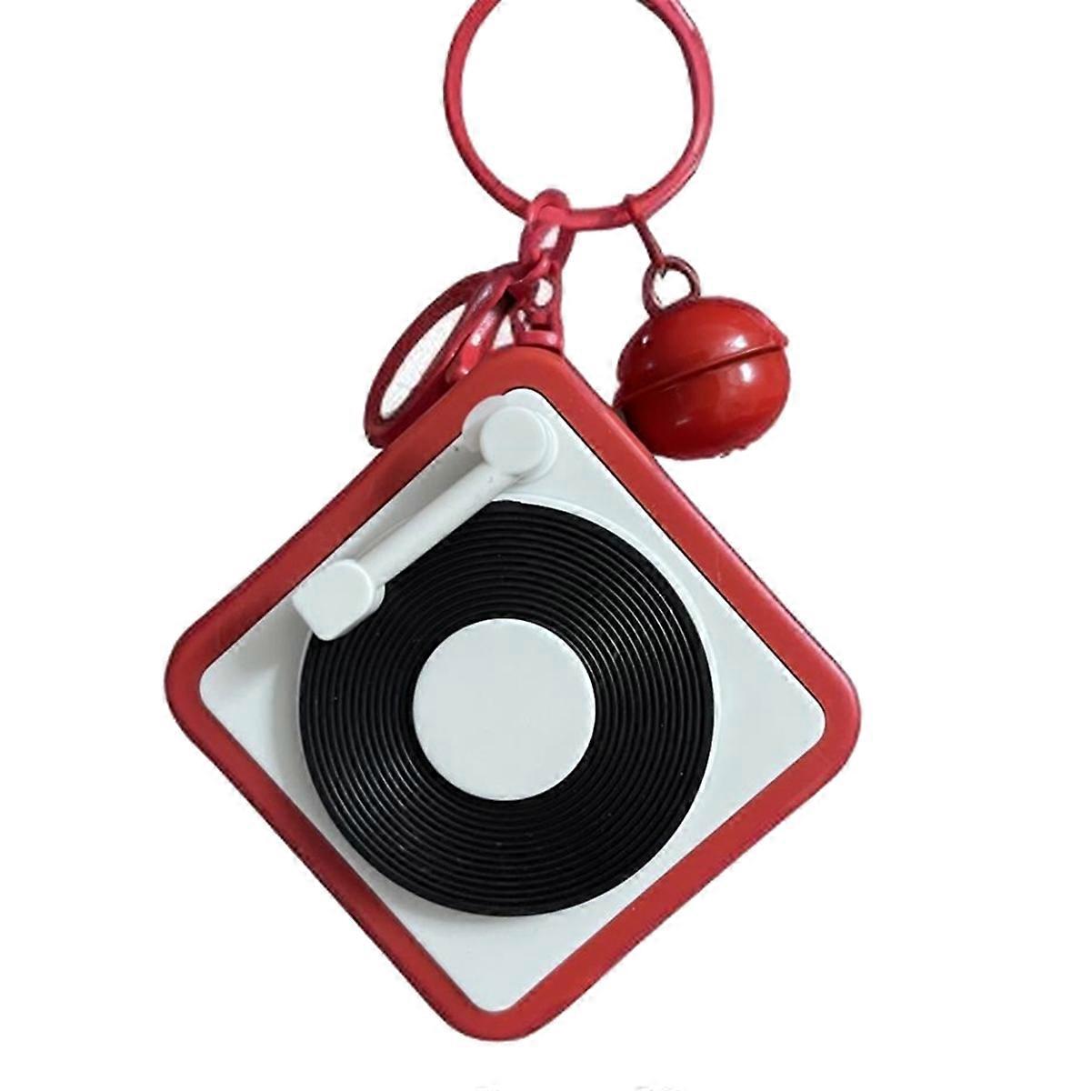 Mini Retro Tape Recorder Keychain Portable Keychain Red
