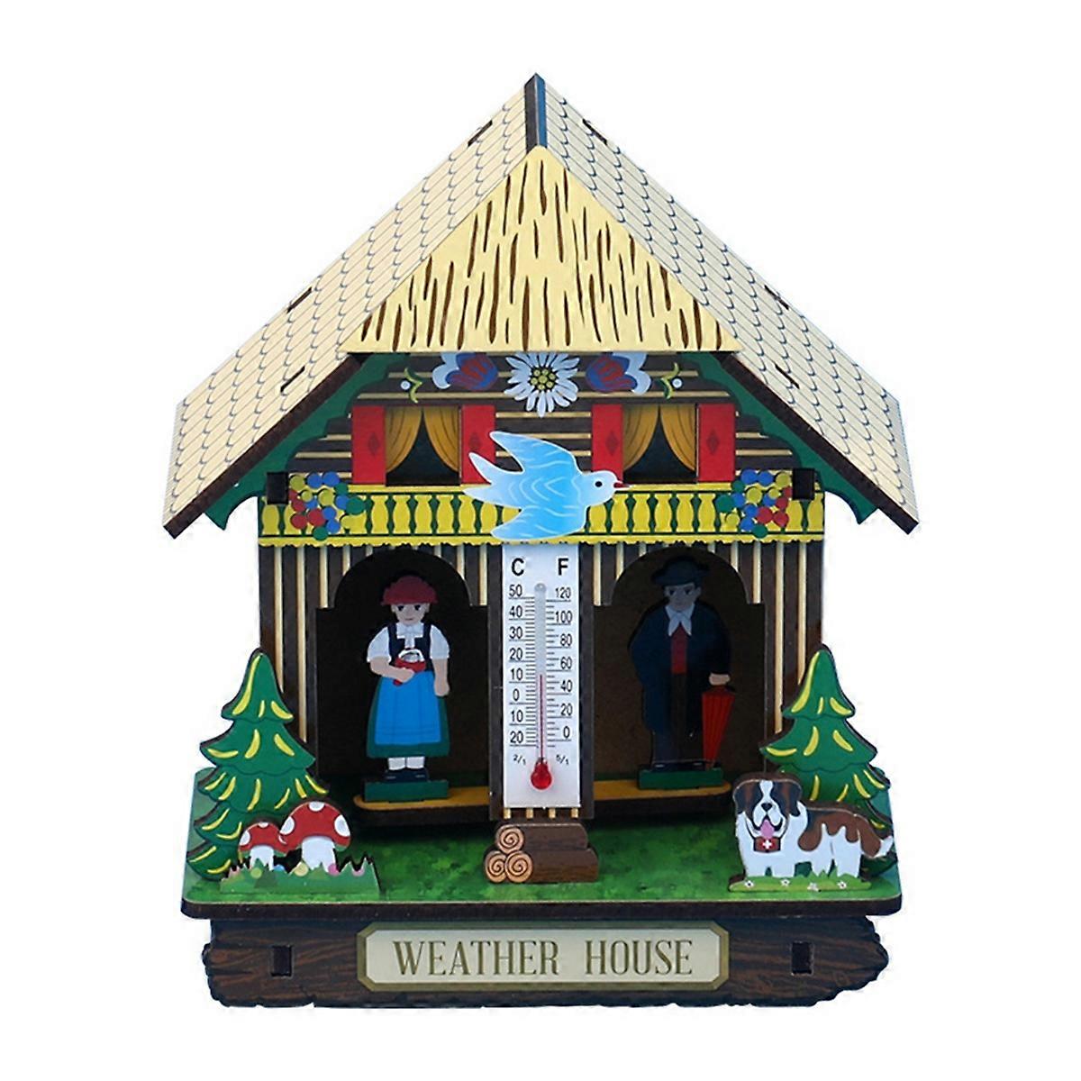 Sunny Rainy Box Accurate Thermometer Home Barometer House Hygrometer