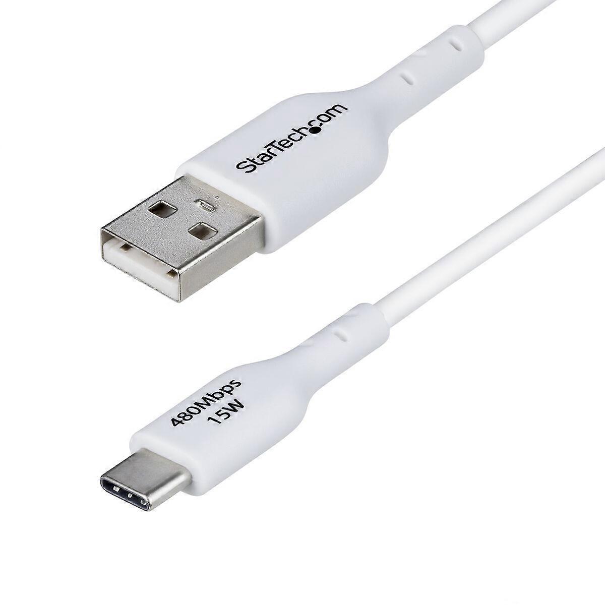 USB Cable Startech USB2AC1MNCWHE White 1 m