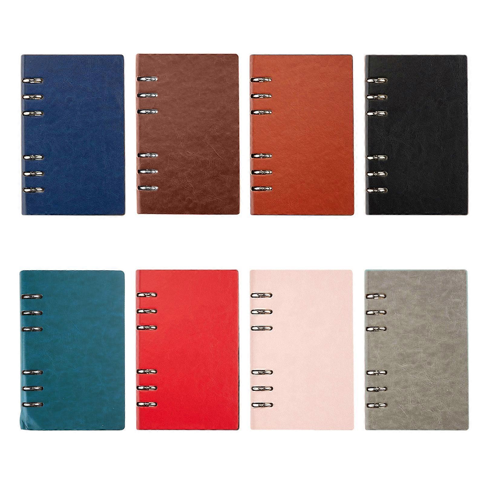 A6 Multi-Purpose Scrapbook Loose-Leaf Detachable Hand Ledger Multi-purpose Daily Planner Blank Agenda Pad  Red