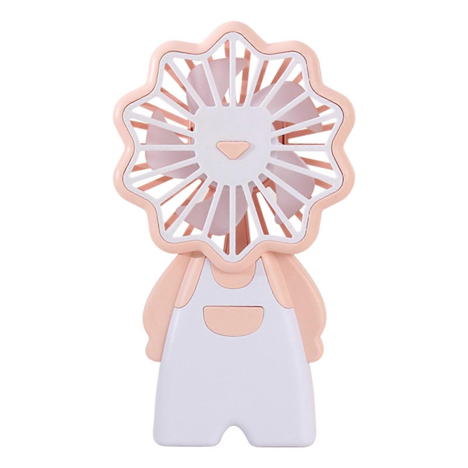 מאוורר כף יד 400mah סוללה קטן אישי נייד קירור מאוורר חשמלי לנסיעות משרד חיצוני קירור מאווררים ורוד