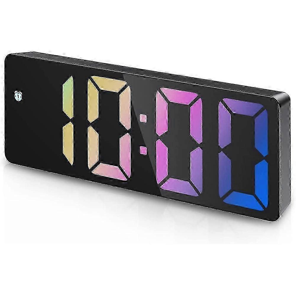 Digital Alarm Clock, Led Clock For Bedroom, Electronic Desktop Clock With Temperature Display , Off