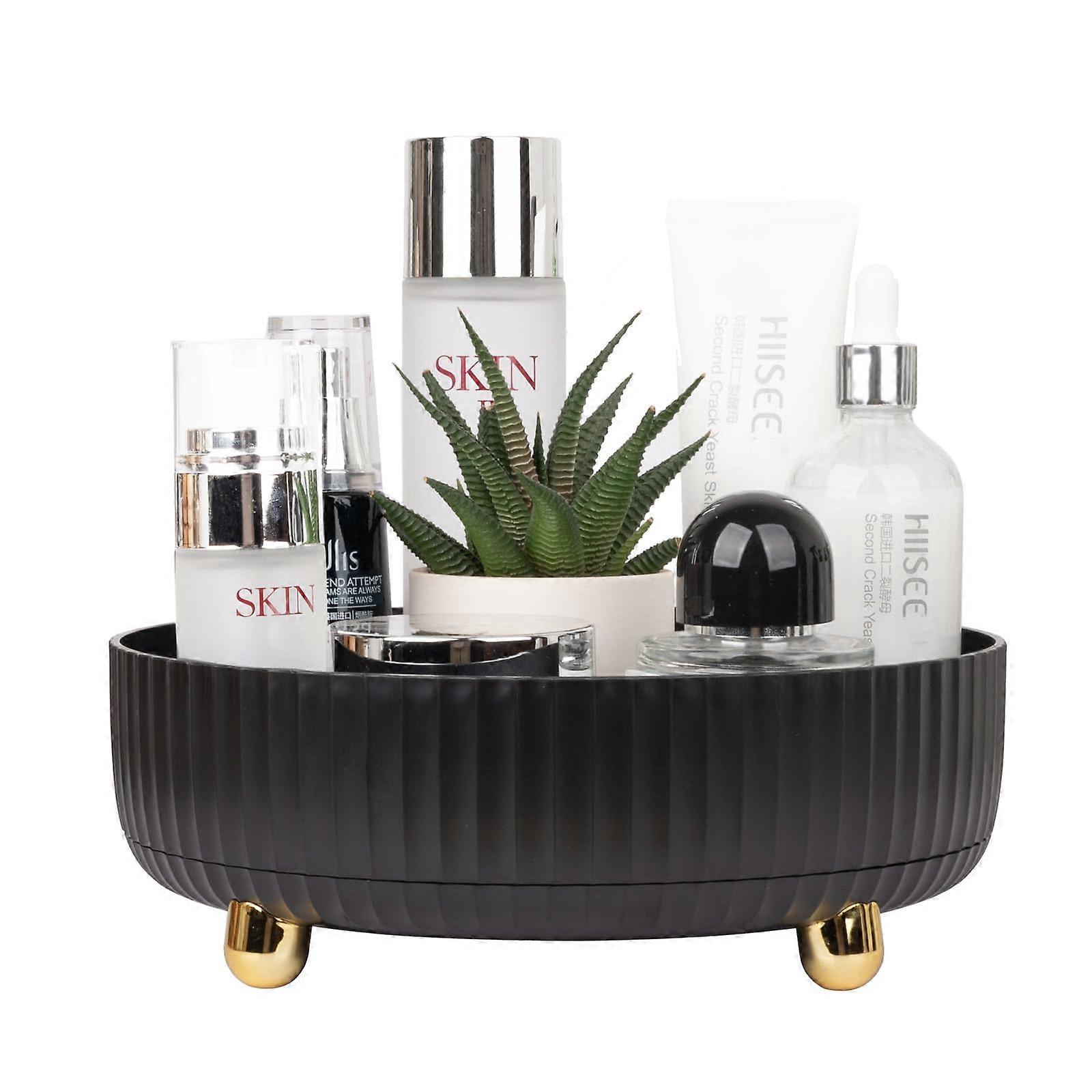 Makeup and perfume storage tray 360 degree rotating lazy thirsty skin care lotion storage box