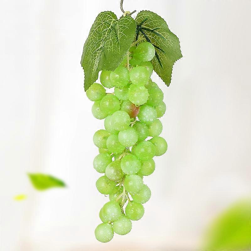 4 Bunches 60 Green Grapes Simulation Fruit Simulation Grapes PVC with Cream Grape Shoot Props
