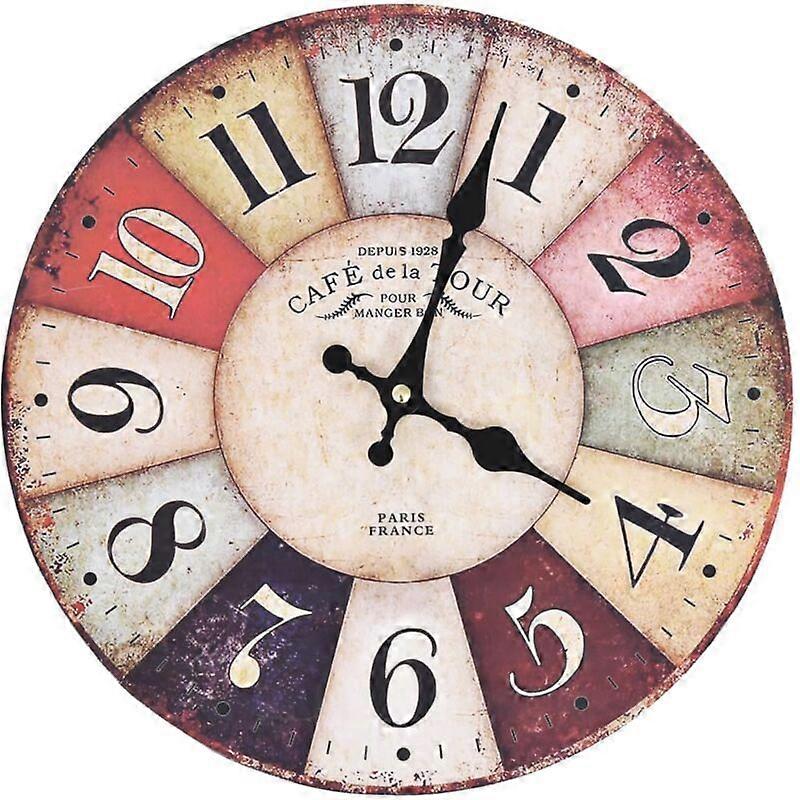 Vintage Wall Clock Colourful 30 cm