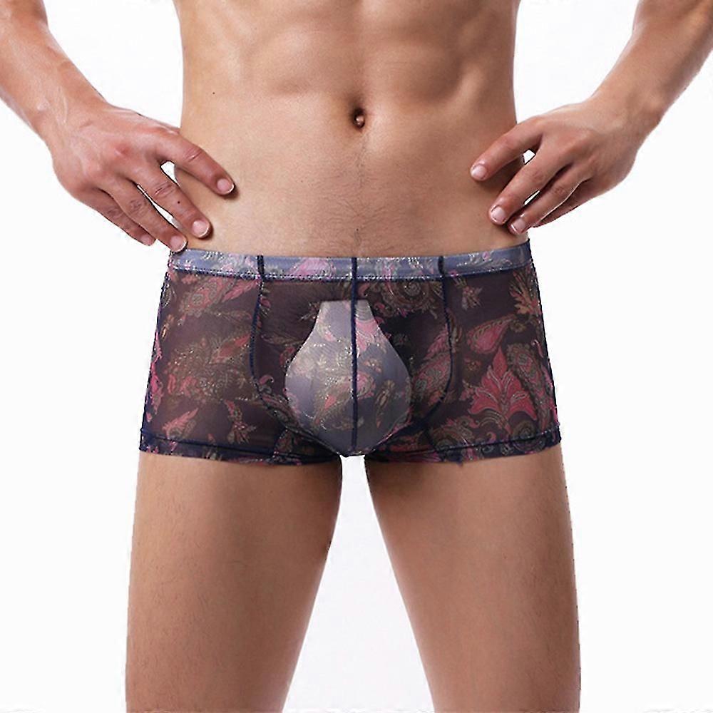 Erkekler Seksi İç Çamaşırı Çiçek Boxer Külot Şort İç Çamaşırı Yumuşak Şort