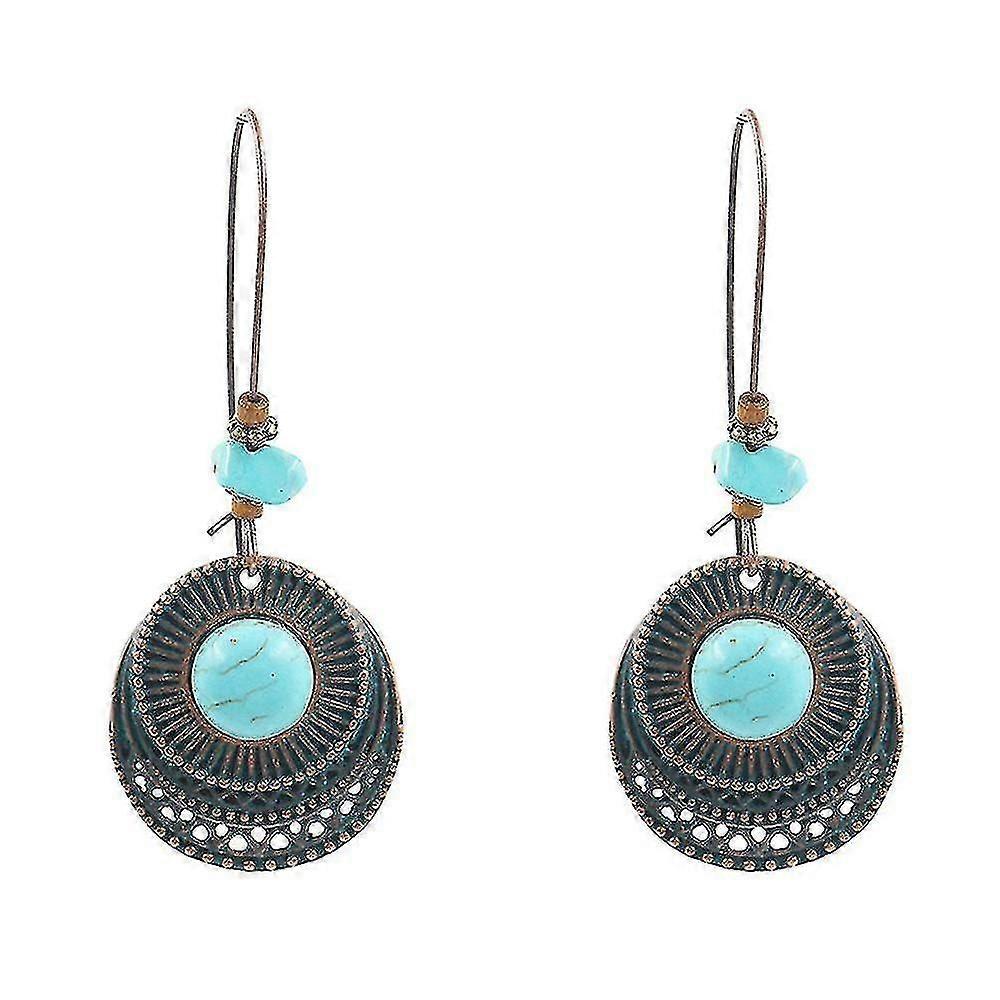 1 Pair Retro Vintage Earring Turquoise Earring Dangle Earring Drop Earring Gift