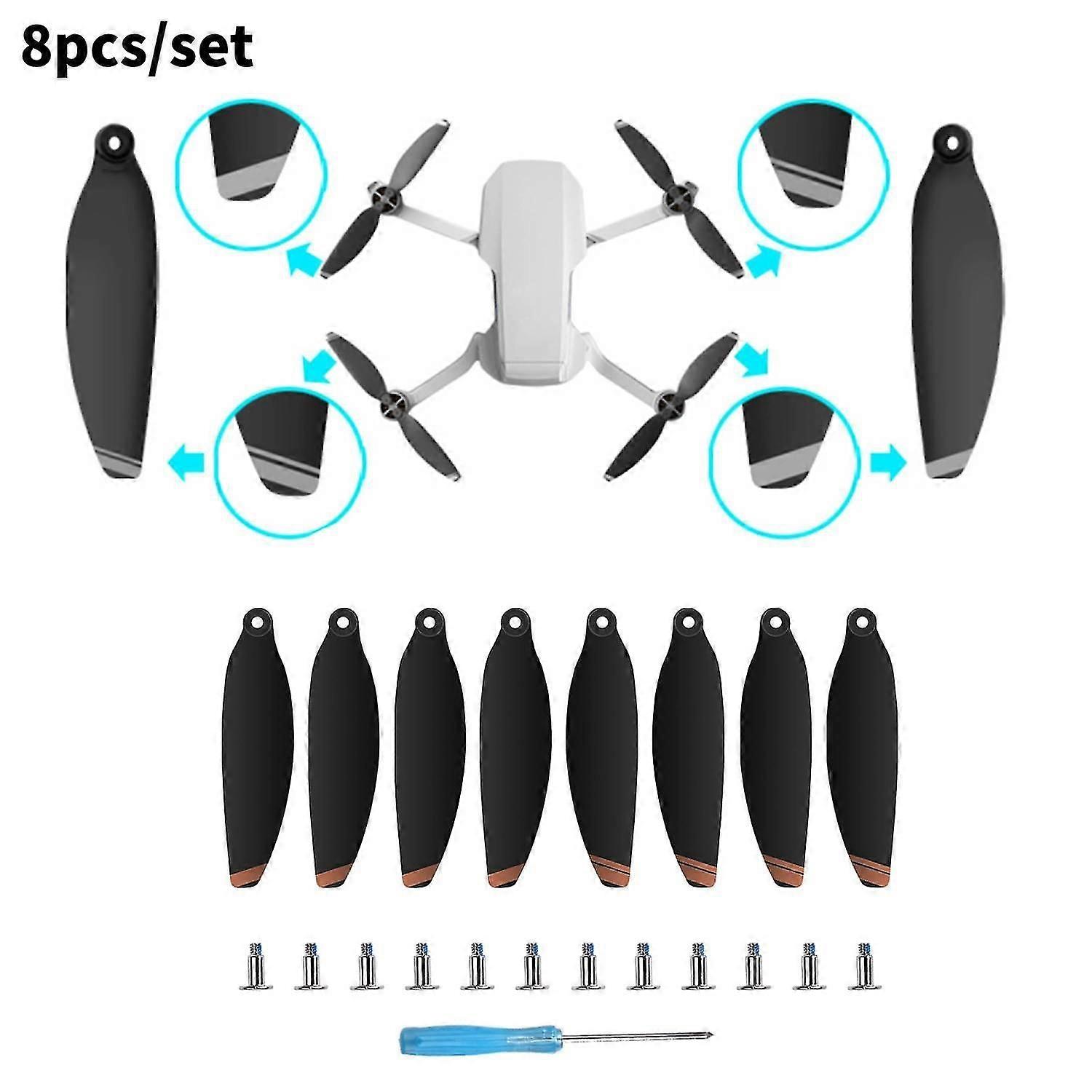 Light Low Noise Propeller For Dji Mini Se Dji Se Mini 2, 8 Parts/set, Sustainable Replacement Accessories JU