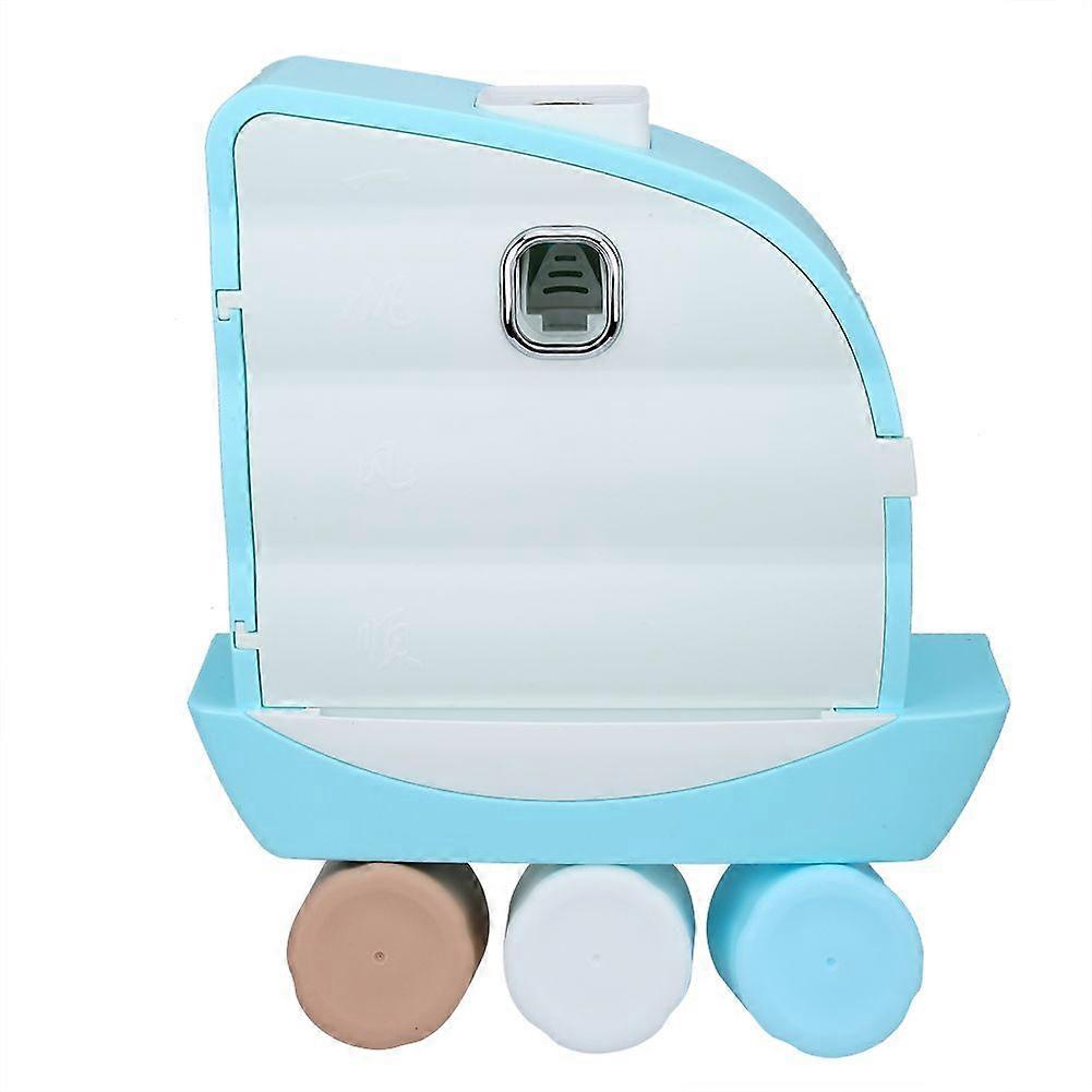 Multi-functional Bathroom Wall Mounted Toothbrush Holder Storage Rack Organizer White