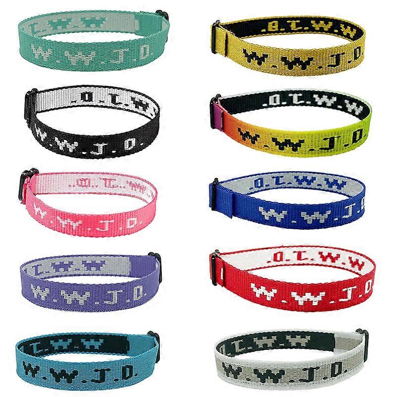 2 Braccialetti In Corda Intrecciata WWJD – Cosa Farebbe Gesù – Bracciali Di Preghiera Religiosi Per Uomo E Donna