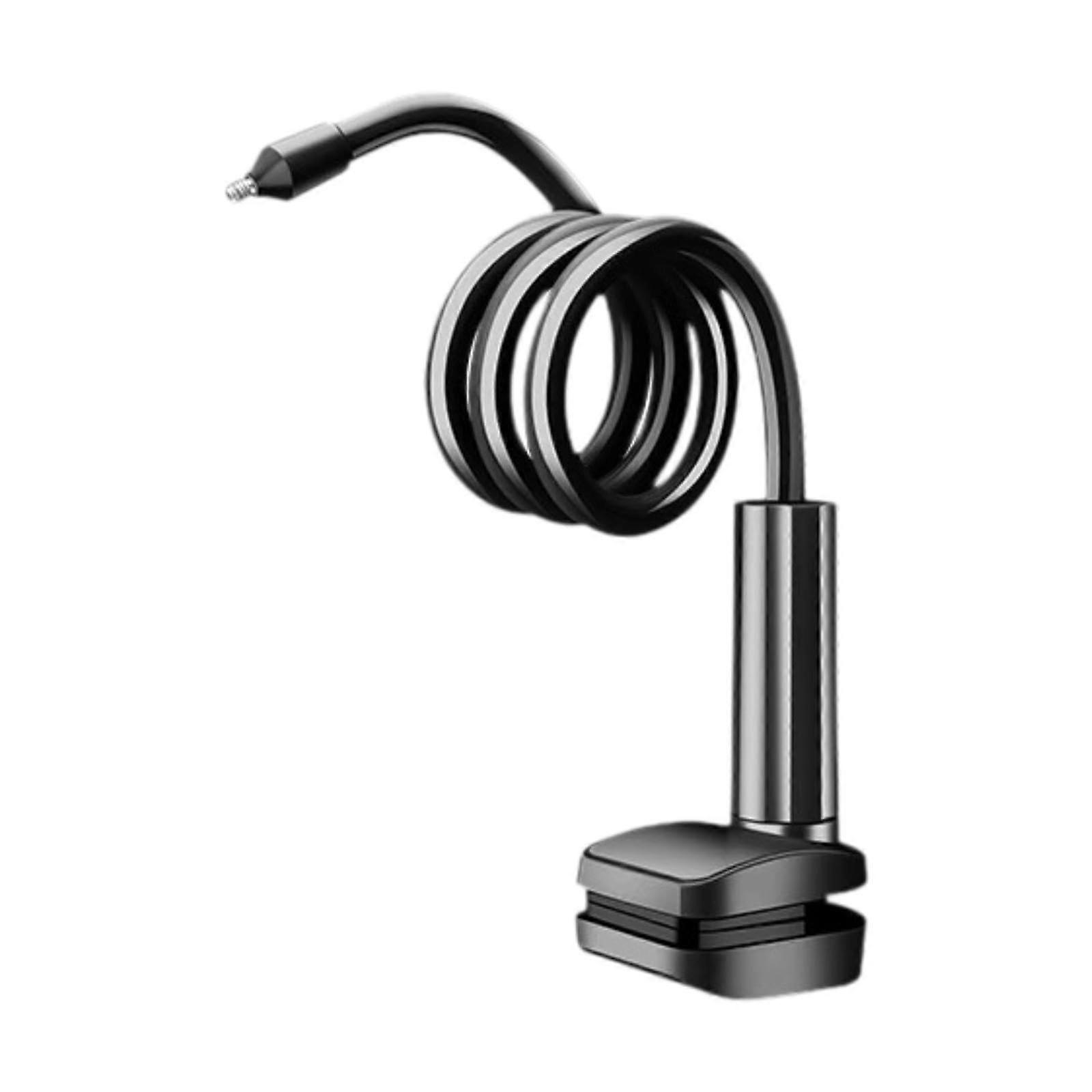 1.1m Flexible Clip Mount Camera Holder - Adjustable Clamp Bracket for Shelf/Bedroom (Black)