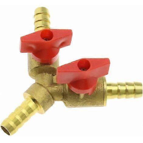 8mm Brass Y-Type 3-Way Hose Fitting Pipe Joint Connector Adapter Compatible for