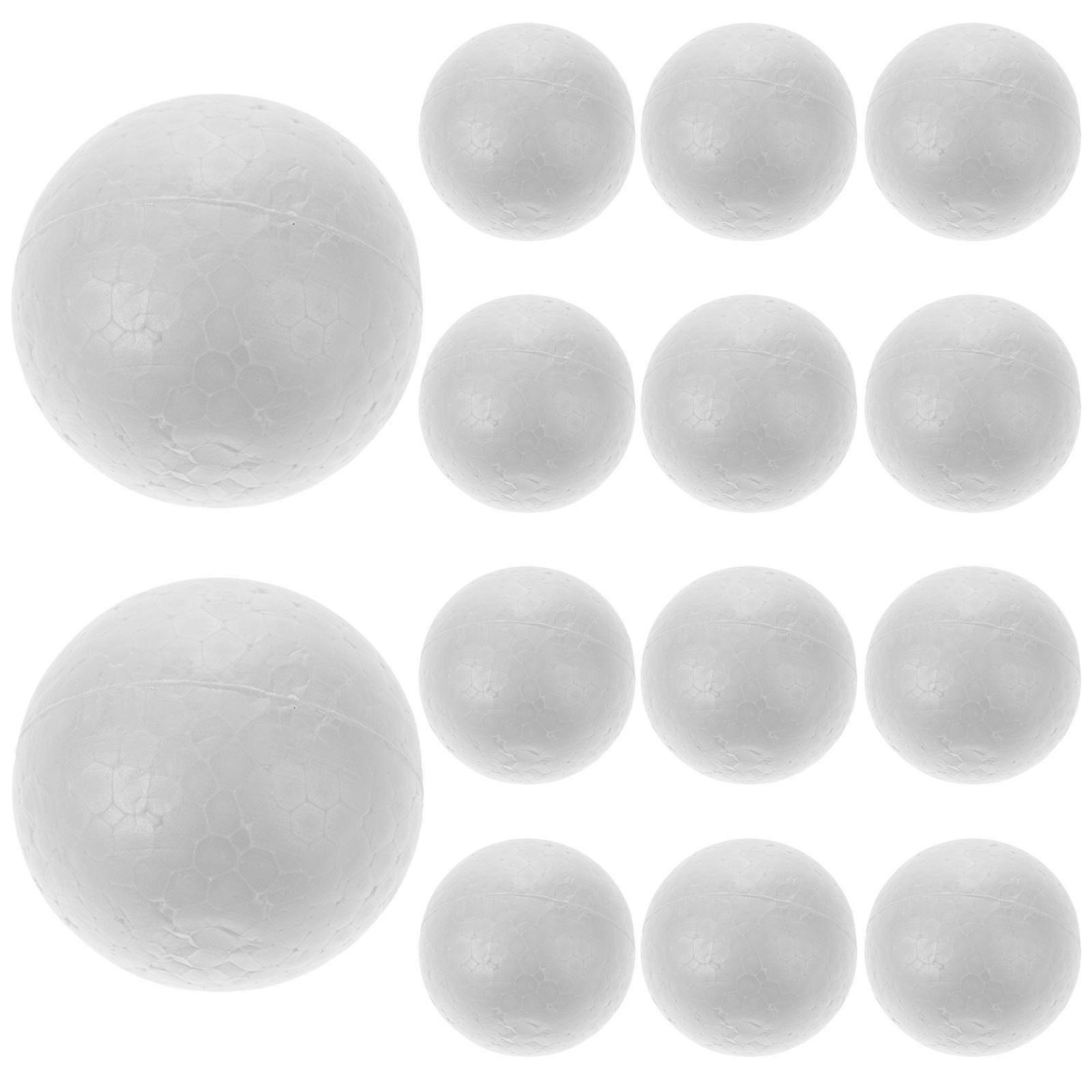 25Pcs 7cm Modeling Craft Solid Polystyrene Balls Round Spheres Wedding Decoration DIY Stuff(White)