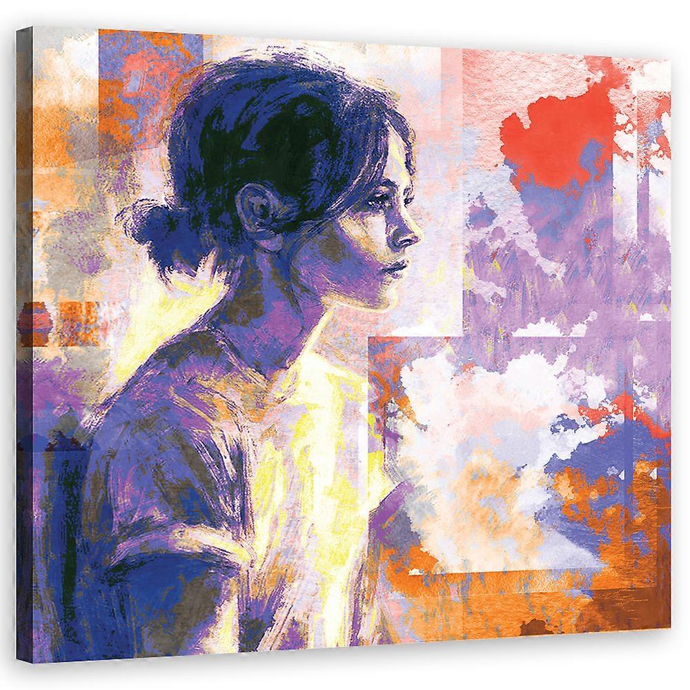 Fotobehang, Mensen - Paars - 60x60