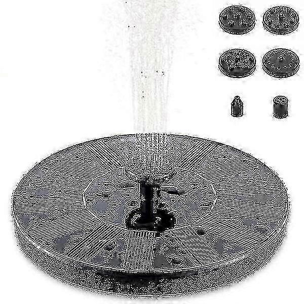 Springvand - Solcellefontæne / Vandfontæne Solcelle - 16 cm sort