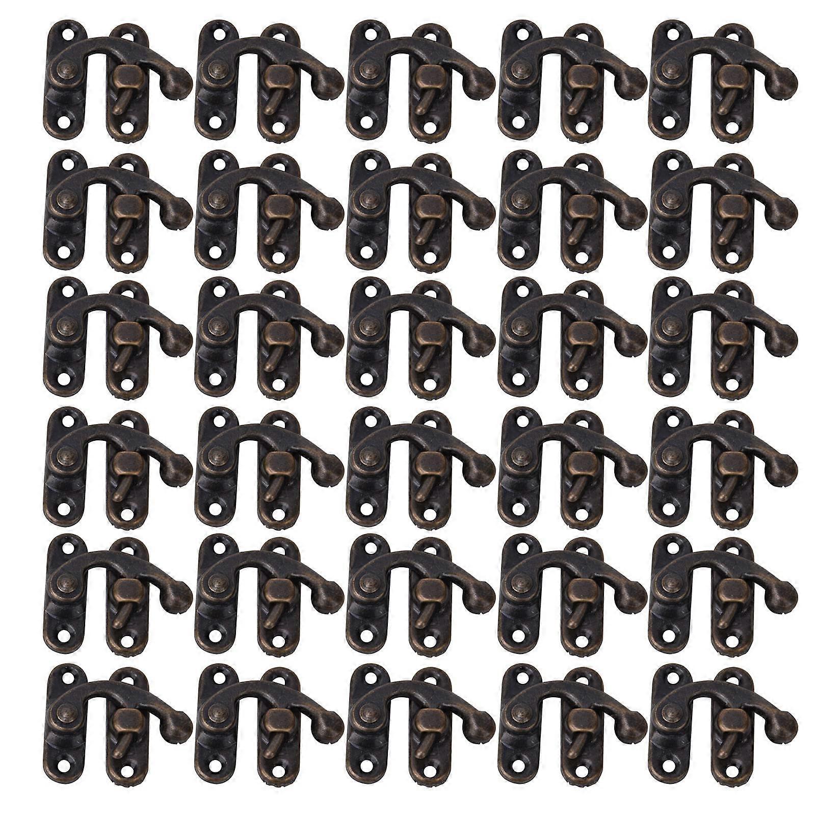 30 Pieces Small Box Latch Hasps, Antique Right Latch Hook Hasp for Jewelry Gift Boxes