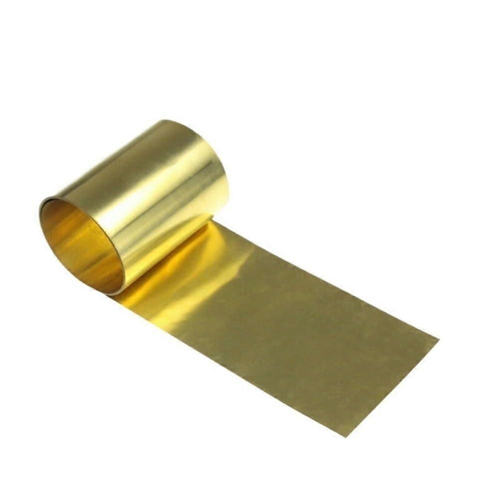 Length: 1 m, thin brass sheet, thickness 0.01–0.3 mm, ultrathin foil plate, width: 10–200 mm, roll brass sheet, 1 piece (0.2x30x1000 mm)