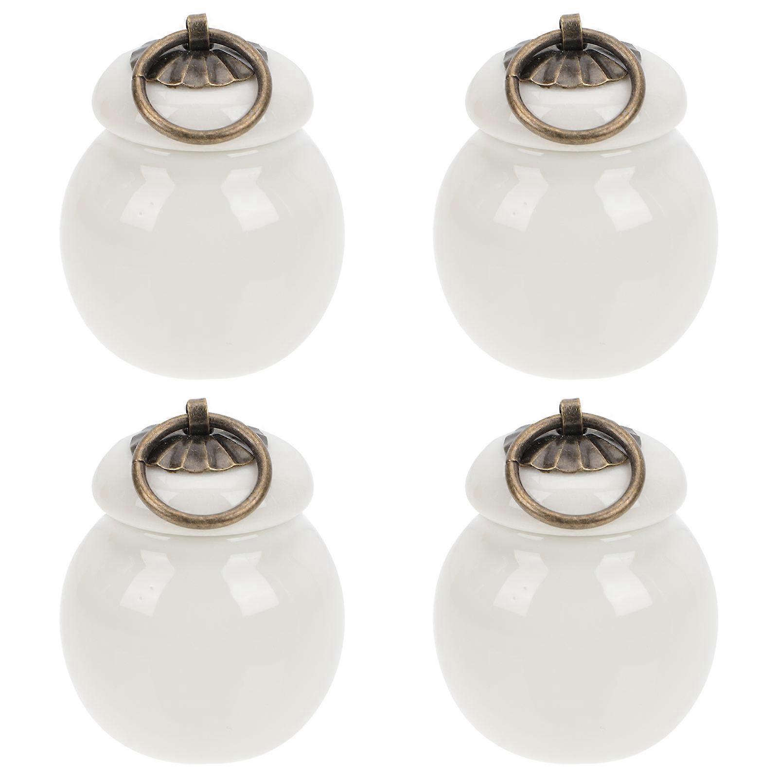 Home-use ceramic container, airtight feature for tea and spices, elegant design