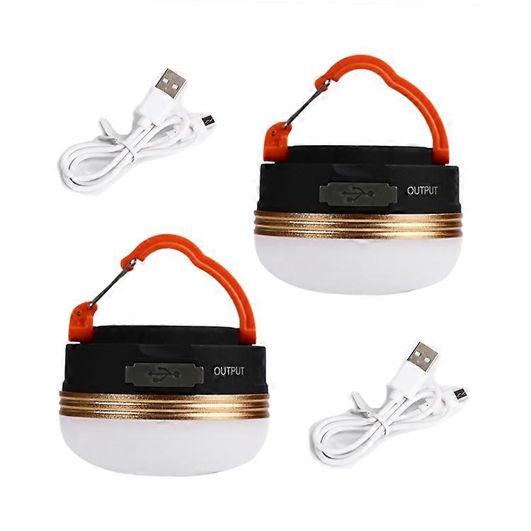 camping lamp - Camping lamp - Tent lamp Rechargeable - Camping lamp Rechargeable - 3 modes - with 1800 mAh power bank - absorbable
