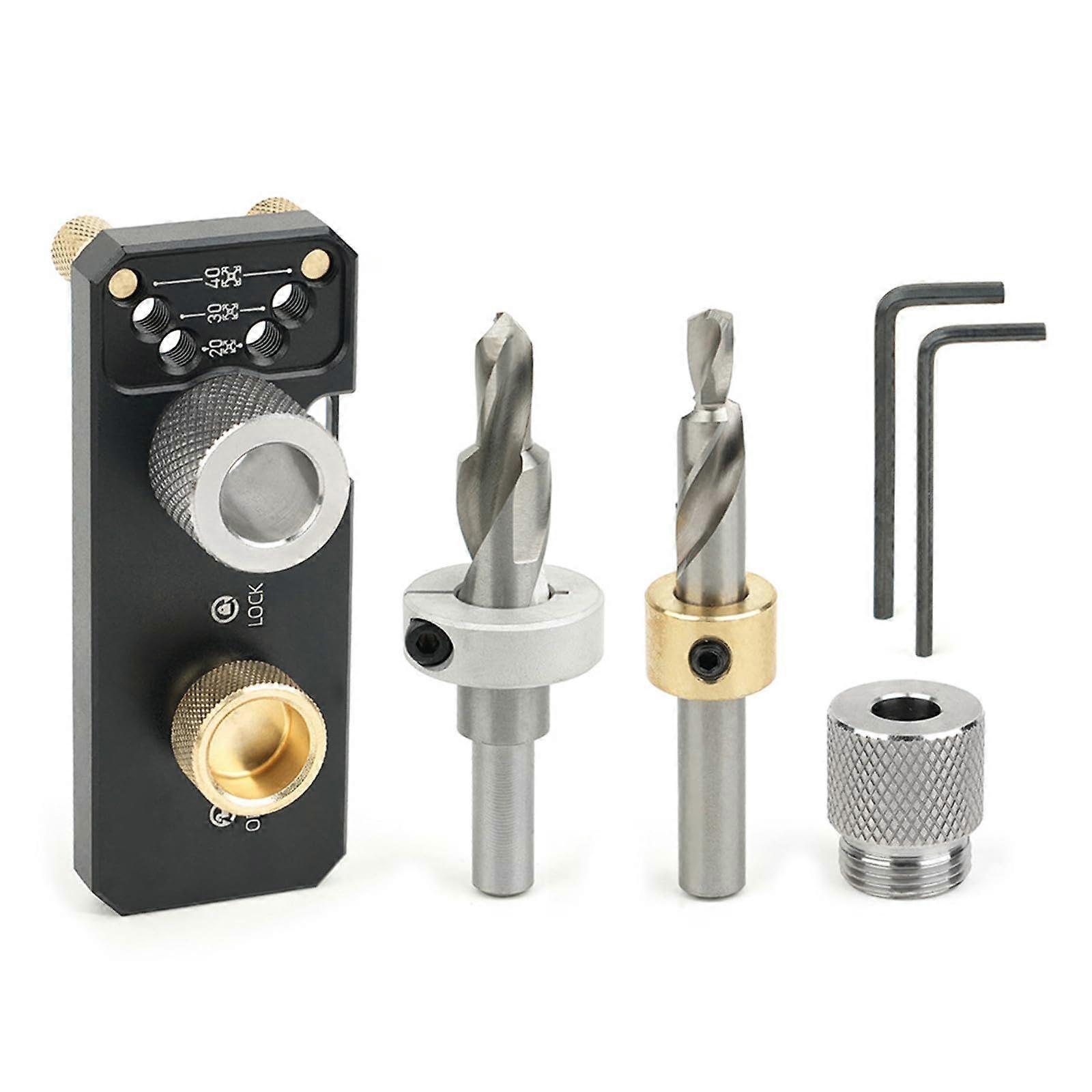 1 Set Aluminum Alloy Drill Guide with Step Drill Bits for Efficient and Precise Hole Making