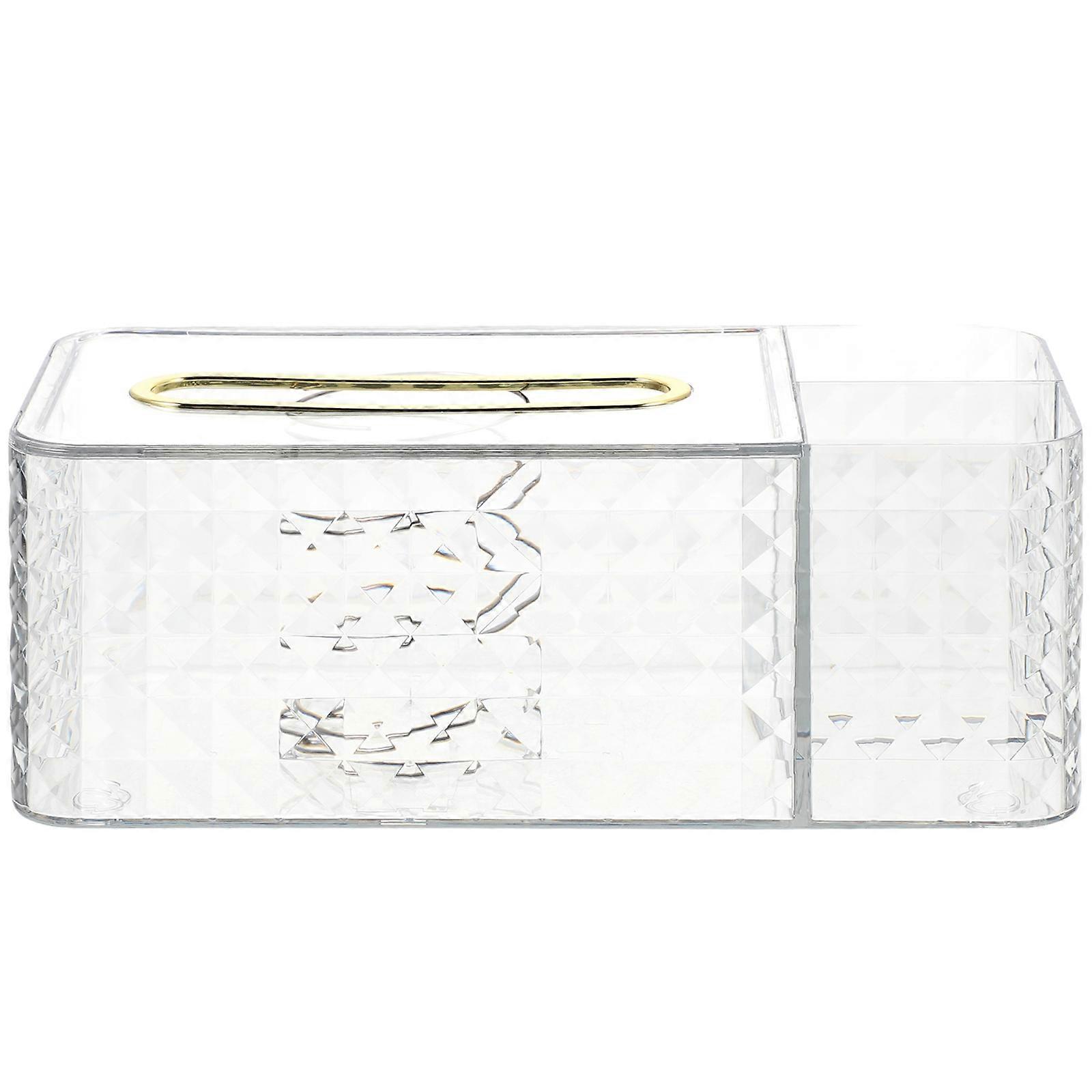 Desktop Tissue Box Multi-Use Tissue Holder Pet Material Living Room Dining Table Car Hotel Cafe Restaurant 1Set