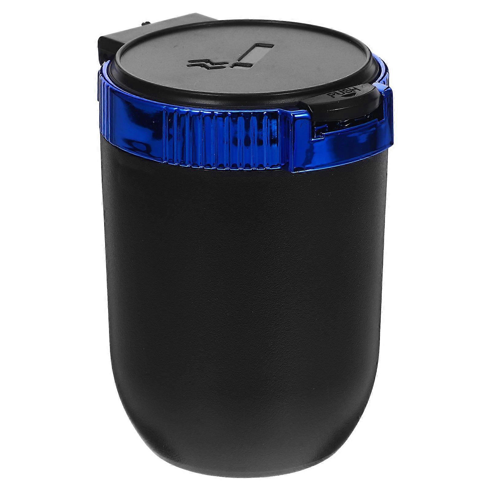 Car Ashtray Minimalist Design For Men Blue Rectangular Odor Prevention 1Pcs