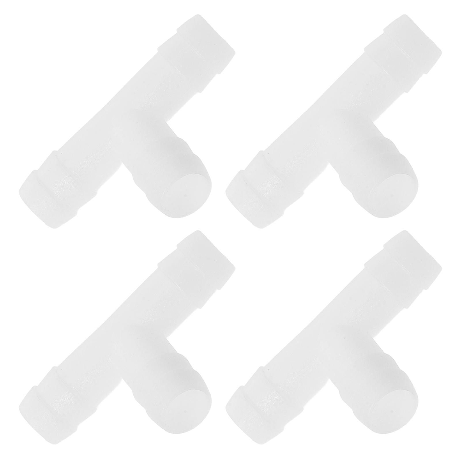 Three-Way Air Conditioning Unit Connector Part Air Conditioner Hose Fitting Household Users White Plastic 4Pcs