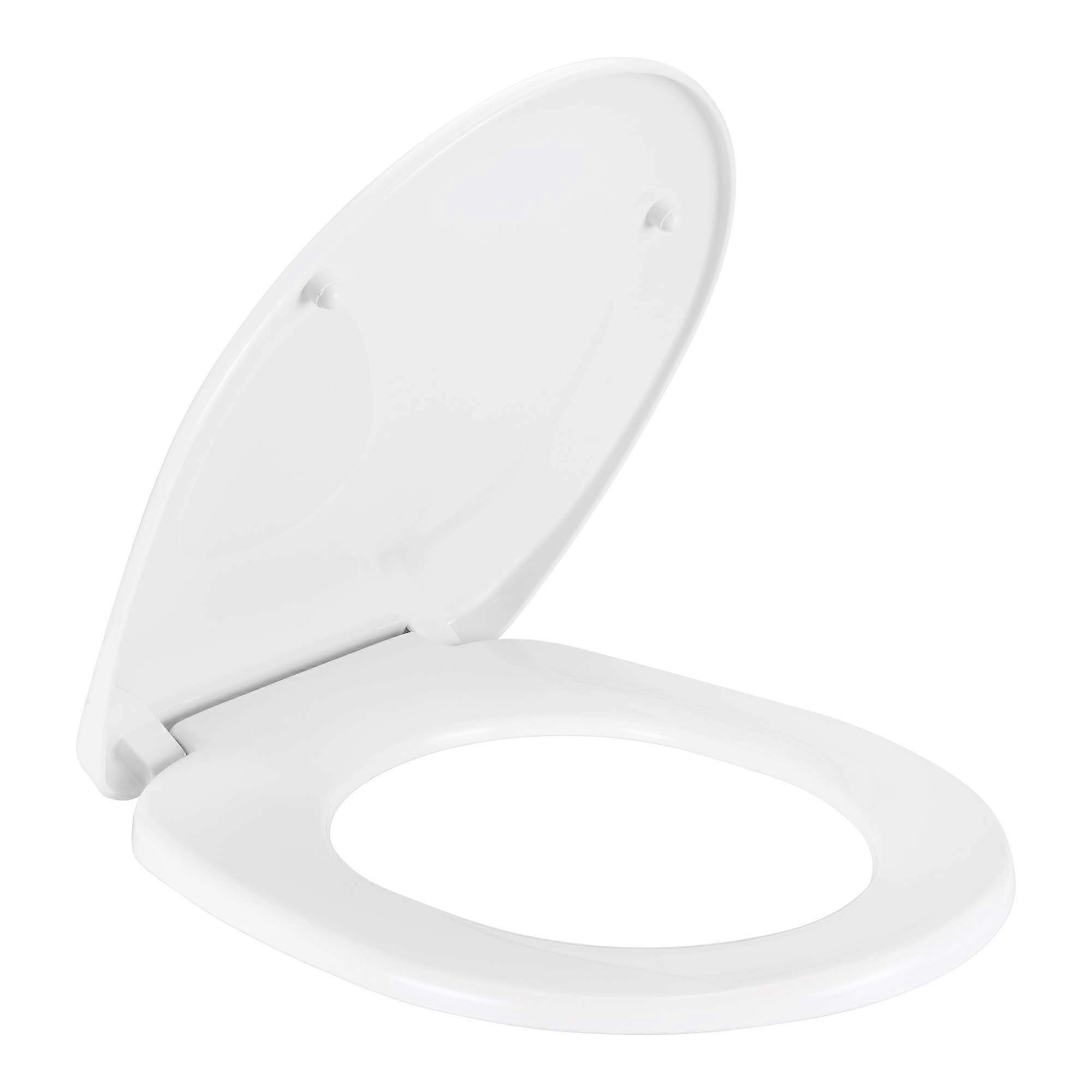 S20 Round Universal Toilet Seat Soft Close White 109-003-909 Durable Plastic Easy Install Standard Size
