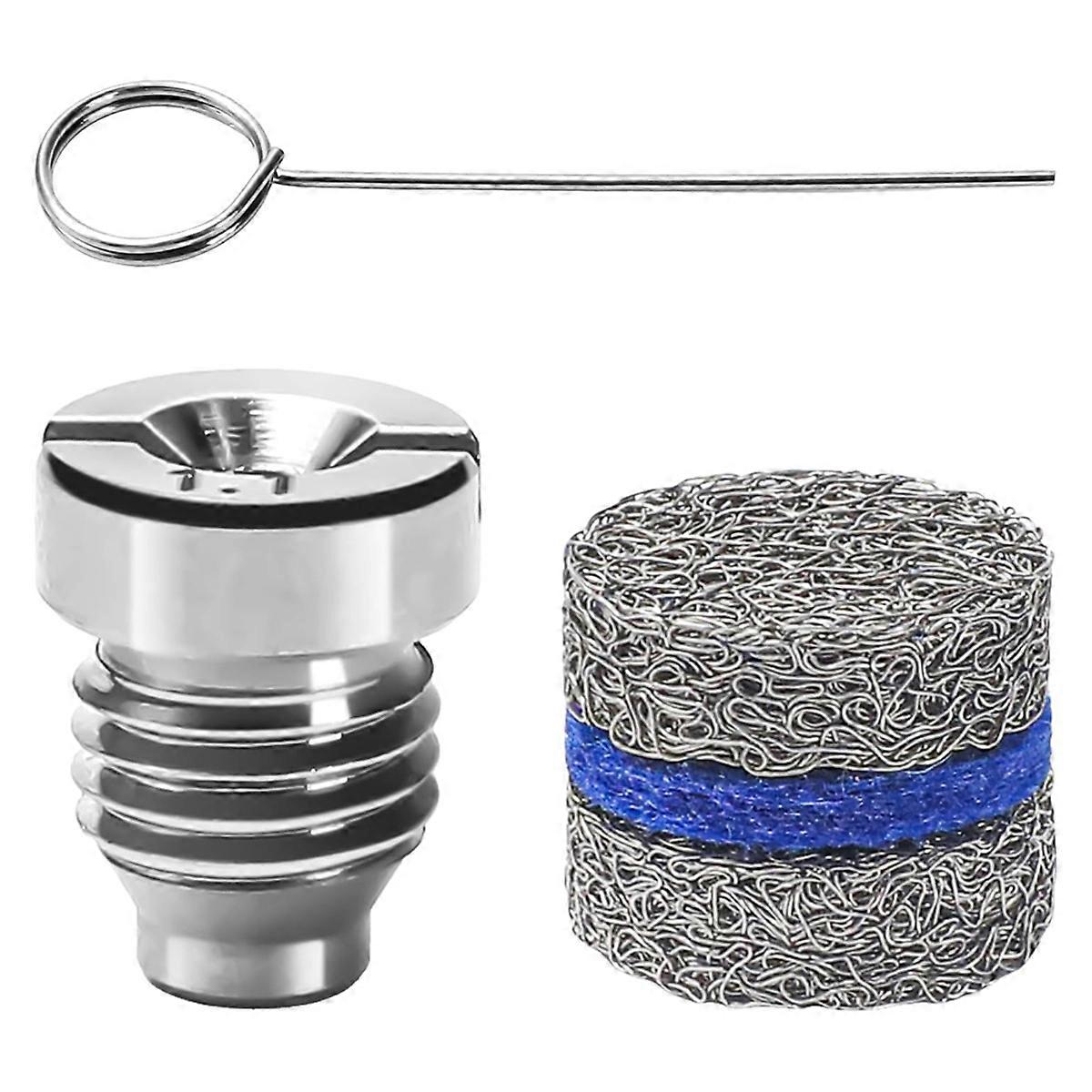 1.1mm Hole Foam Cannon Nozzle Kit for Foam Cannon Replacement Threaded Nozzle Tip and Mesh Filter with Cleaning Tool A