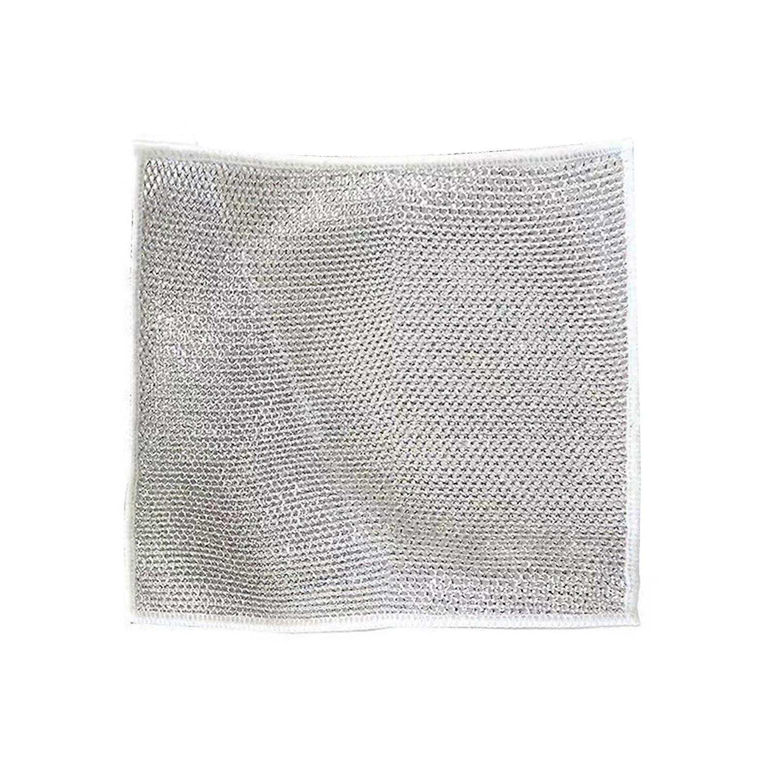 Panno per la pulizia magico Addensato a doppia faccia in metallo Filo di acciaio Stracci Cucina Piatto Pentola Panni per lavare Asciugamano Pulire Strumenti